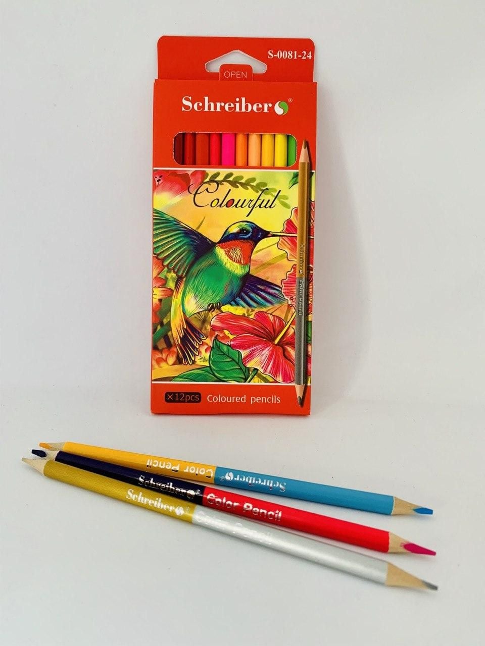 Олівець кольоровий 12\24кол двосторонні S-0081-24 Schreiber