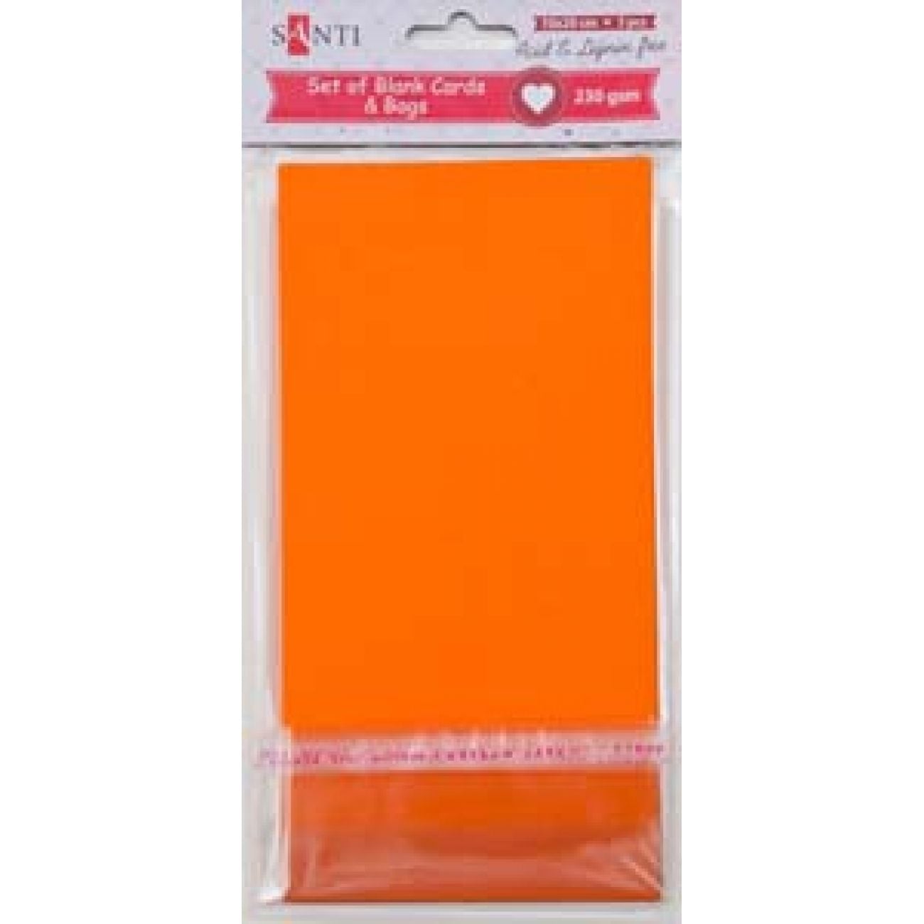 Набір заготівок для листівок 10*20 см 5 шт 230 г/см помаранчевий 952294 Santi