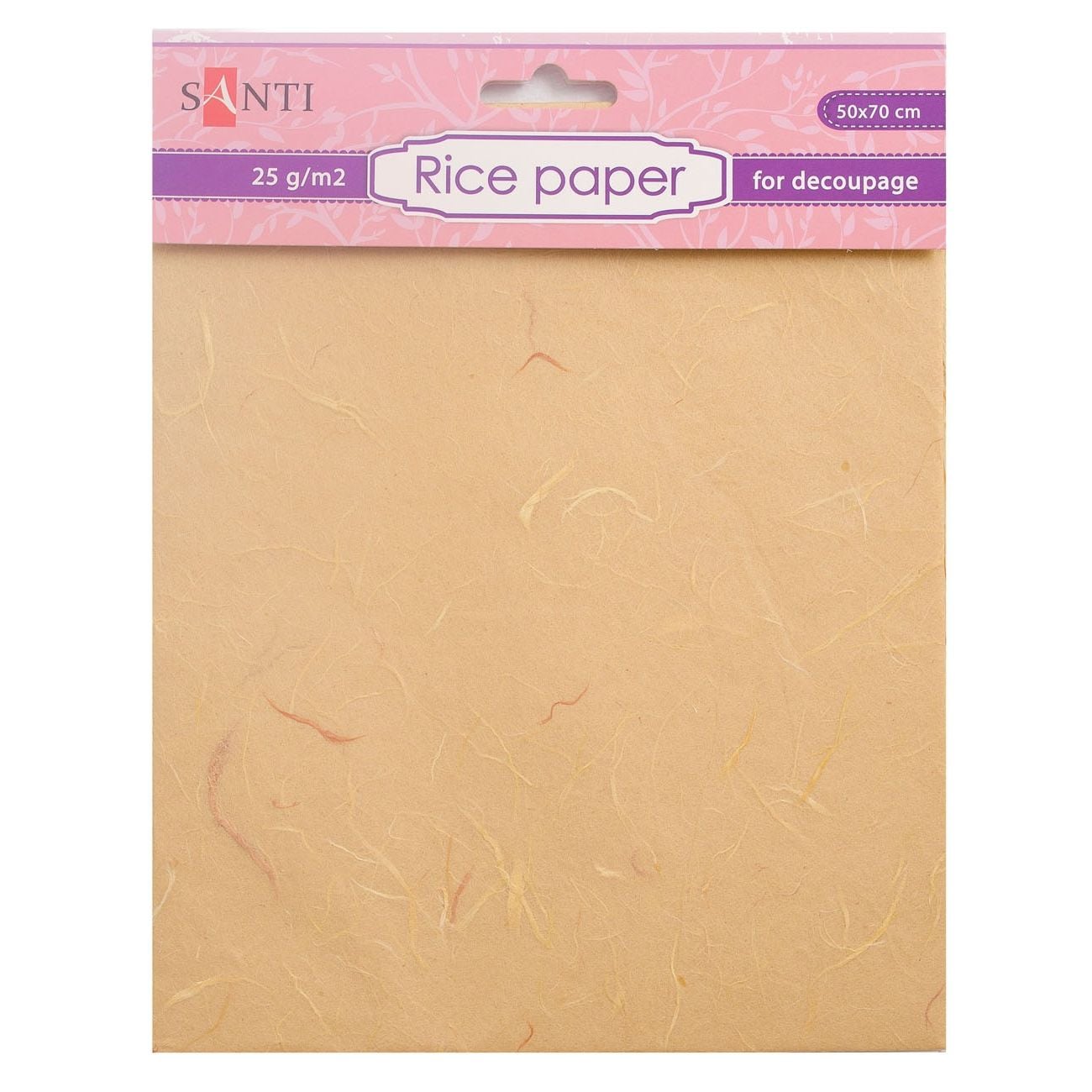 Папір рисовий для декупажу 50*70 см 25 г/м жовтий 952711 Santi