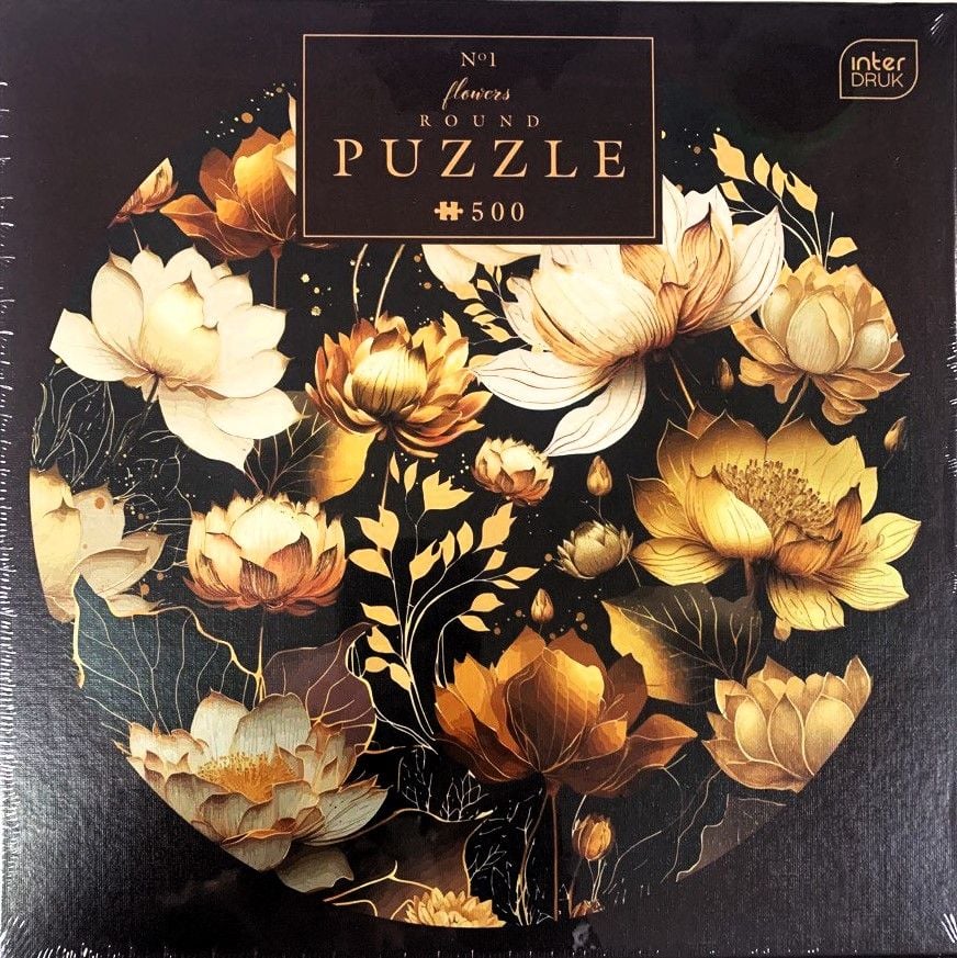 Пазли круглі 500 шт Flowers 1 342072 INTERDRUK