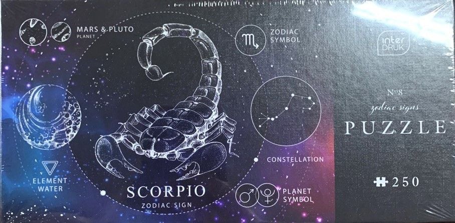 Пазли 250 шт 48*33 см Zodiak 8 Scorpio Скорпіон 341945 INTERDRUK