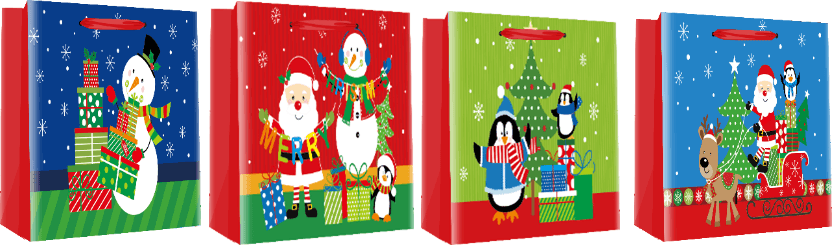 Пакет подарунковий 33*12.7*47.7 мм JUMBO XMAS horizontal (12 шт/уп) 760295ML Малеваро