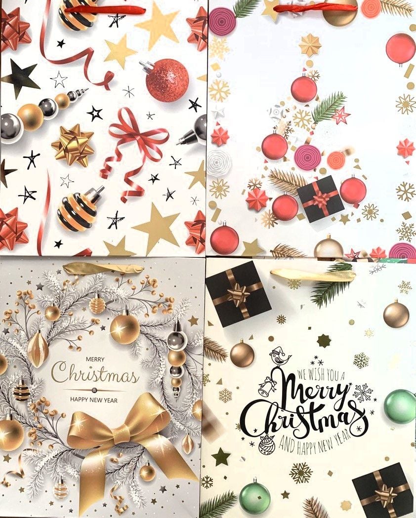 Пакет подарунковий 260*127*324 мм Large XMAS (12 шт/уп) 23-X-MAS002A Малеваро