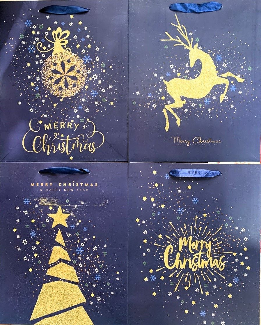 Пакет подарунковий 26*12.7*32.4 мм Large XMAS (12 шт/уп) XMAS-21-084A Малеваро