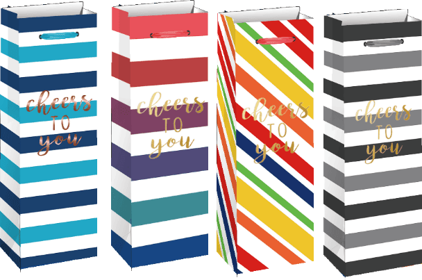 Пакет подарунковий під пляшку 120*110*430 мм  Bottle (12 шт/уп) 22-WW-001 Малеваро