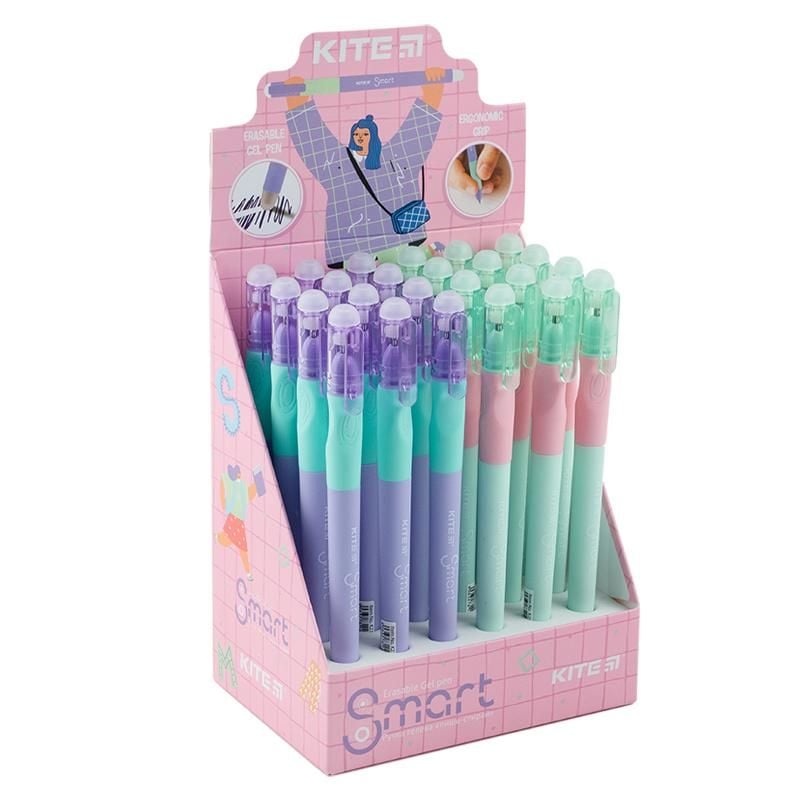 Ручка пиши/стирай гелева Smart-5 0,5мм синя (24 шт/уп) K23-098-2 Kite