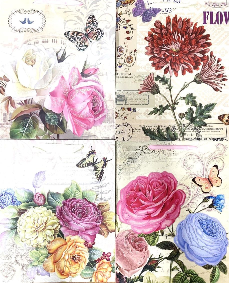 Пакет подарунковий з гліттером 26*11*32 см (12 шт/уп) 035210 AIHAO