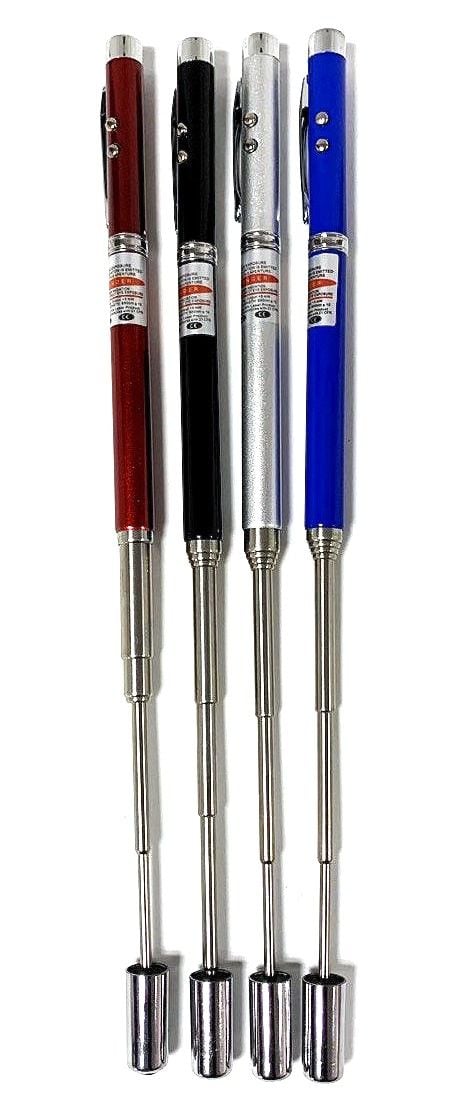 Ручка кулькова подарункова телескопічна фонарик LED, указка, лазер  (24 шт/уп) 267-1