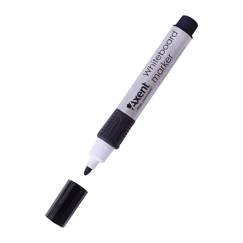 Маркер для дошок сухостиральний чорний (12 шт/уп) 2551-01 Axent