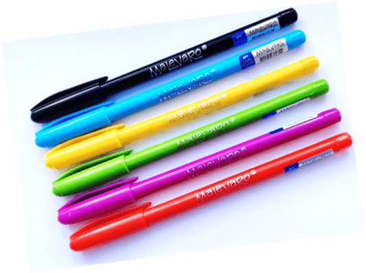 Ручка масляна 0,7 мм BRIGHT TOUCH синя (12 шт/уп) 889ML MALEVARO