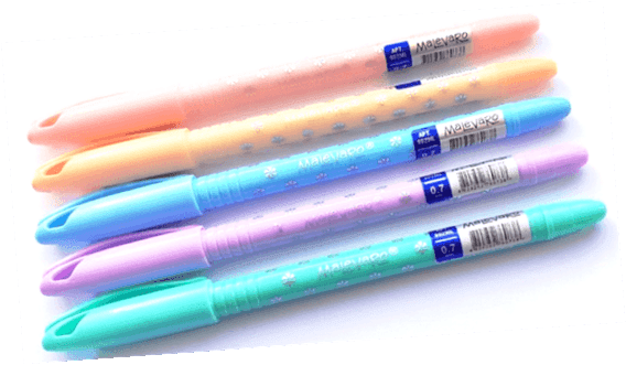 Ручка масляна 0,7 мм PASTEL синя (12 шт/уп) 902ML MALEVARO