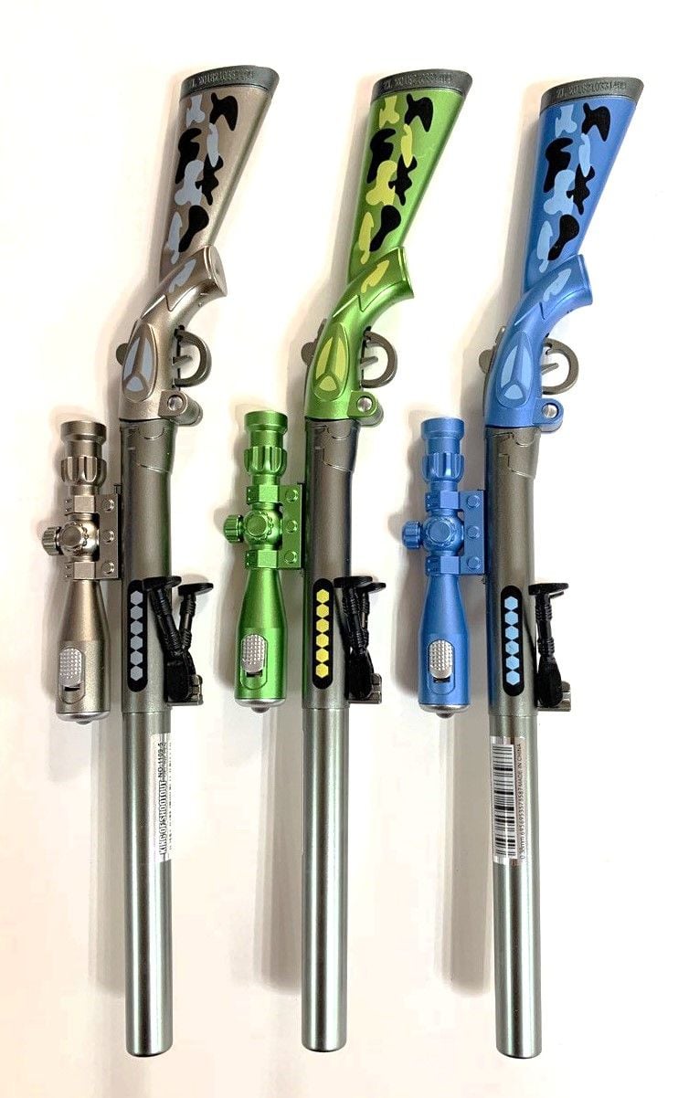 Ручка Рушниця з ліхтариком 0,38 мм синя (30 шт) GP-1109-5 Імпорт