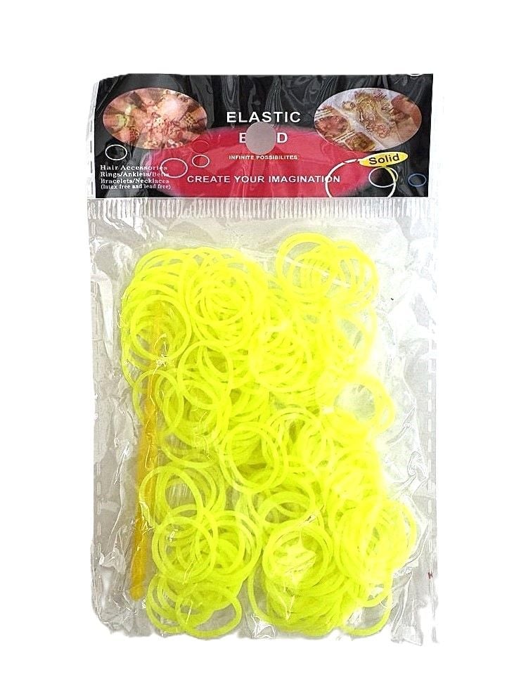 Резинки для плетіння Жовті (12 пач/уп) Імпорт