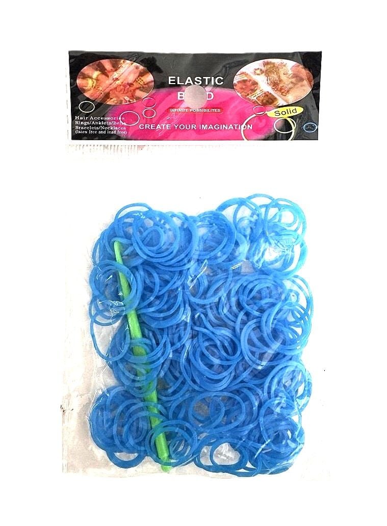 Резинки для плетіння Блакитні (12 пач/уп) Імпорт