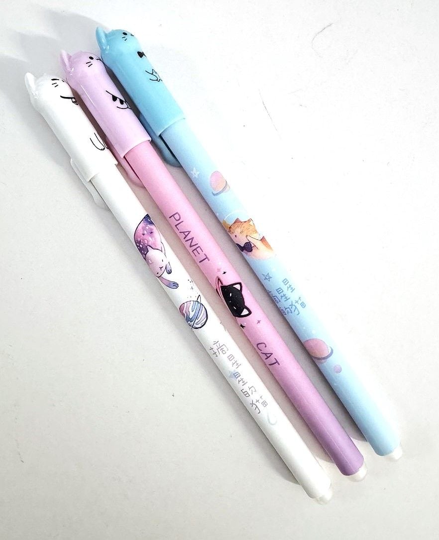 Ручка пиши/стирай гелева Котики синя (12 шт/уп) K9907 LEX