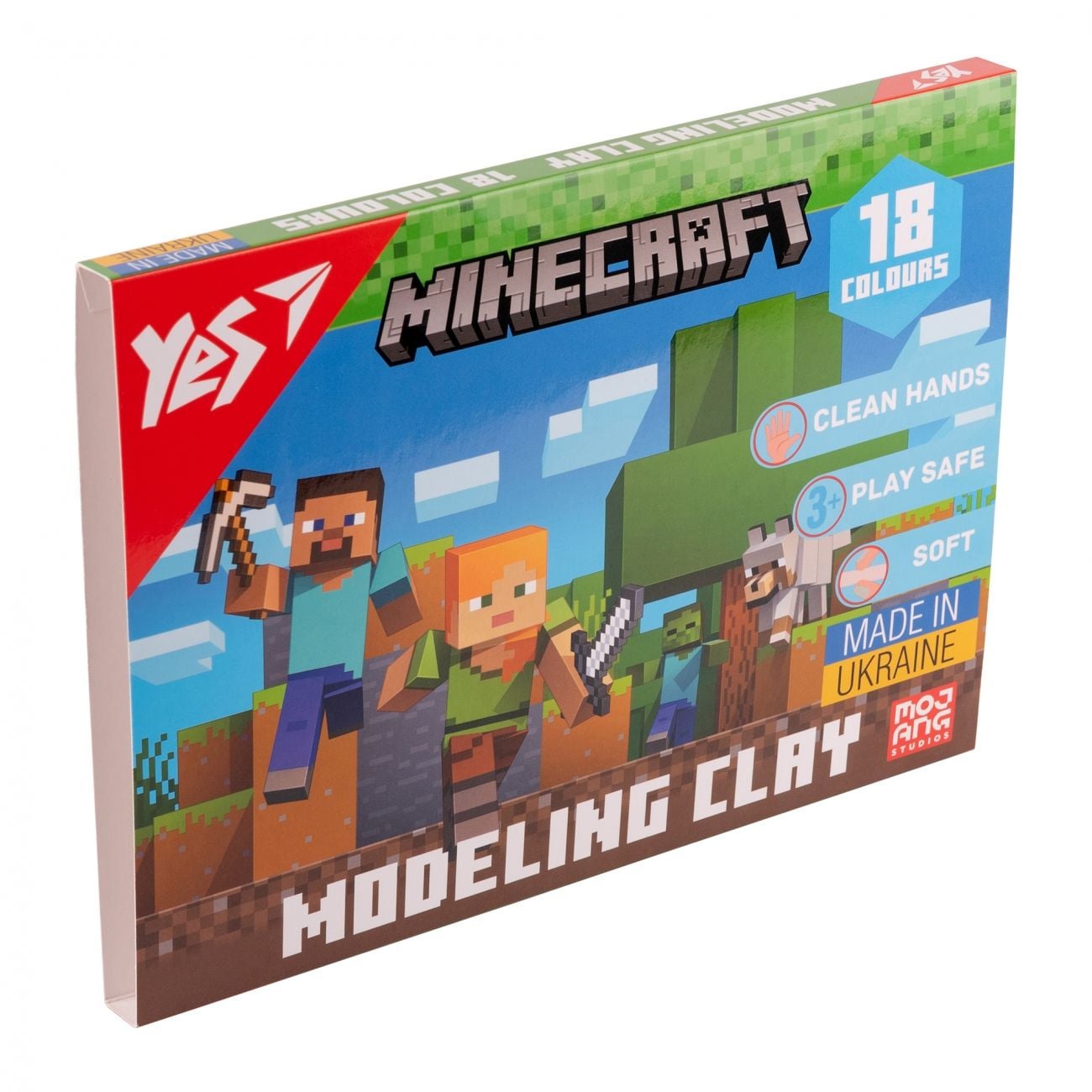 Пластилін 18 кол, 360г "Minecraft" 540678 YES!