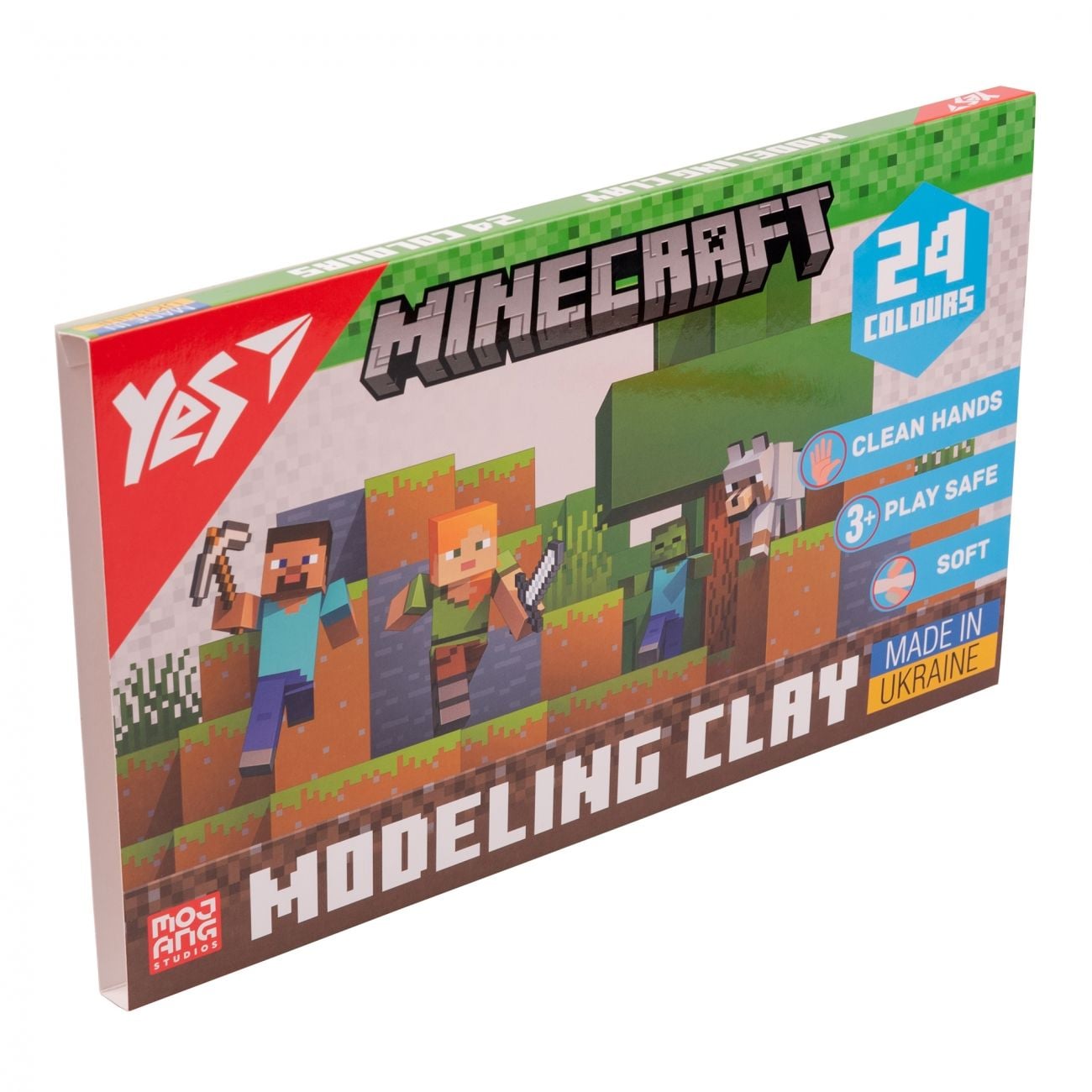 Пластилін 24 кол, 480г "Minecraft" 540682 YES!