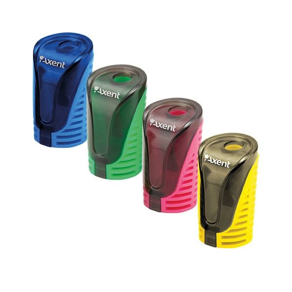 Чинка з контейнером Skyfall, асорті (24 шт/уп) 1156 Axent