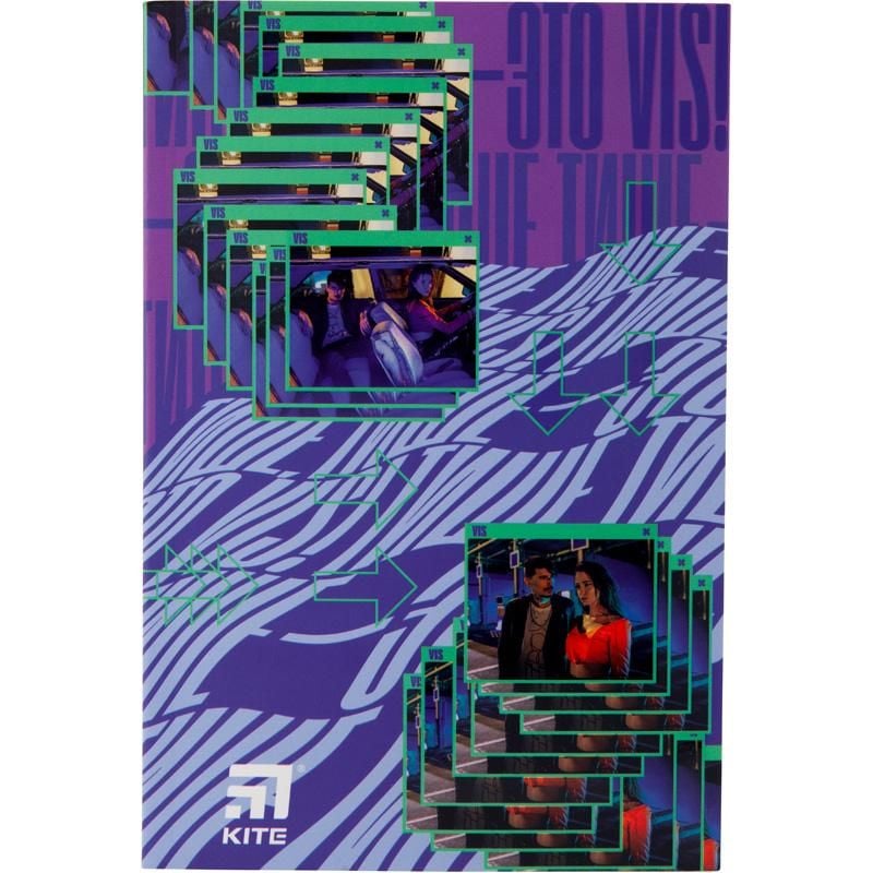 Блокнот А5 термобіндер 64 арк Vislovo-4 з чистими блакитними сторінками VIS19-193-4 Kite