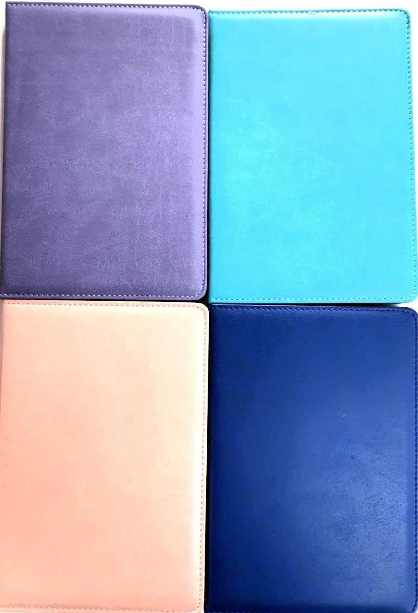 Блокнот А5 шкіряний клітинка 4 кольори пастель офіс А5 пастель Імпорт