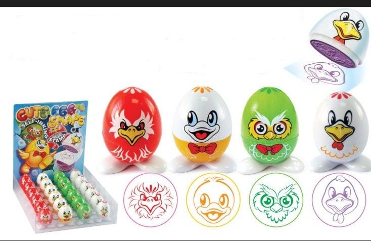 Іграшка штамп дитячій Пташки 4 види, (24 шт/уп) S46A2 Малеваро