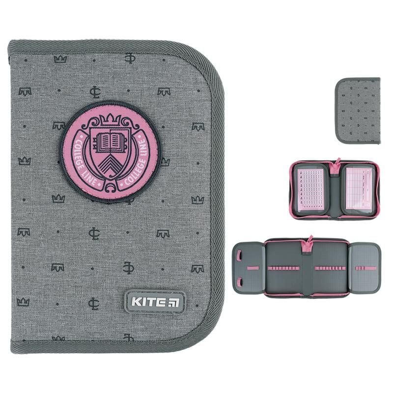 Пенал книжка 1 відділення, 2 відворота College line girls K24-622-1 Kite