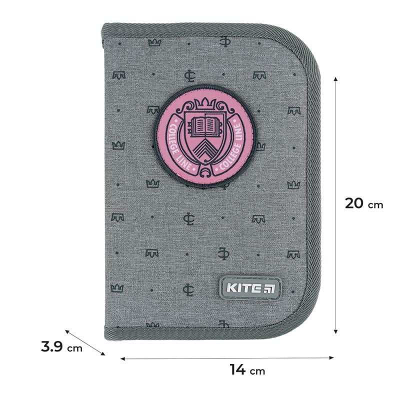 Пенал книжка 1 відділення, 2 відворота College line girls K24-622-1 Kite