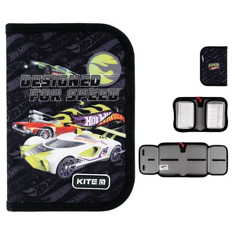 Пенал книжка 1 відділення, 2 відворота Hot Wheels HW24-622 Kite