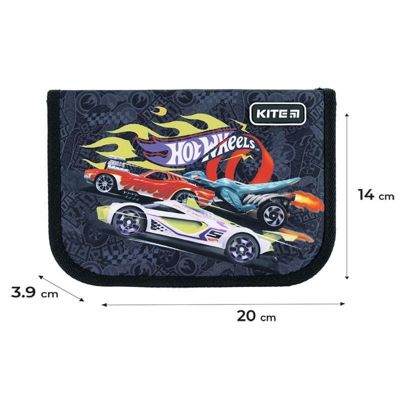 Пенал книжка 1 відділення, 1 відворот Hot Wheels HW24-621 Kite