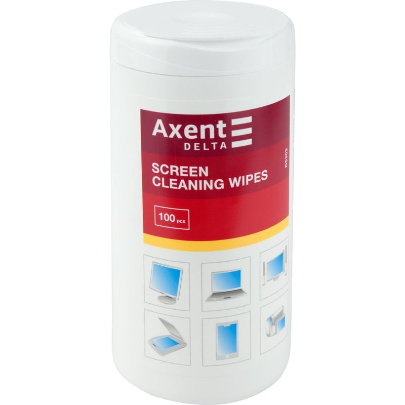 Офісне приладдя серветки для екранів 100 шт D5302 Delta by Axent