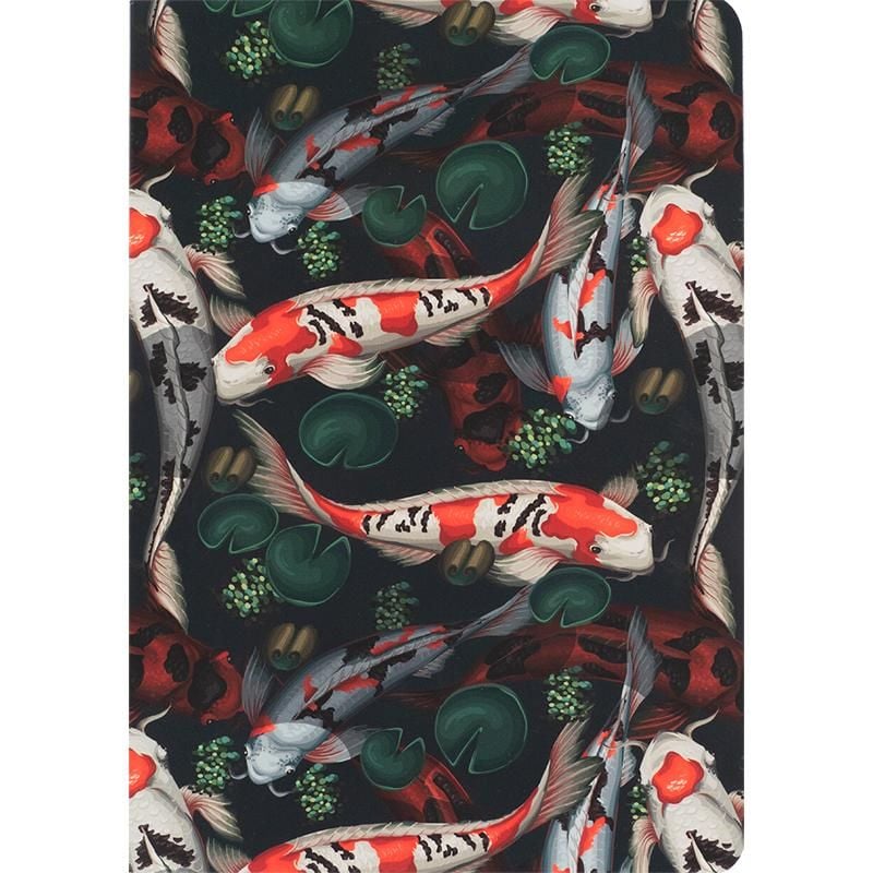 Блокнот записна книга А5 80 арк клітинка Fish червоно-зелена 8700-1 Axent