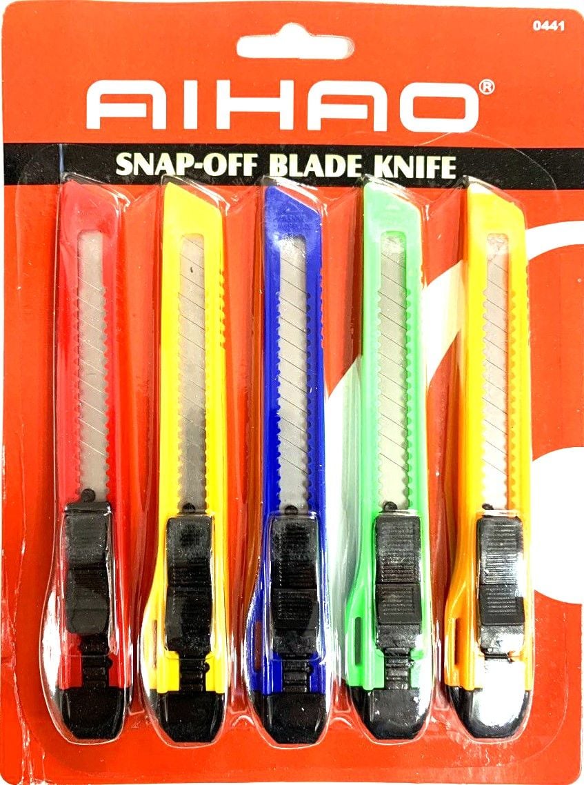 Ніж канцелярський набір 5 шт 9 мм AH-0441 AIHAO
