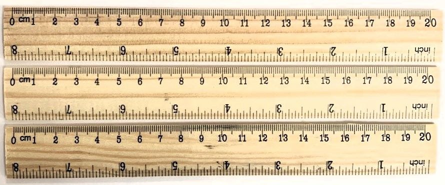 Лінійка 20 см дерево (100 шт/уп) 20 см Імпорт