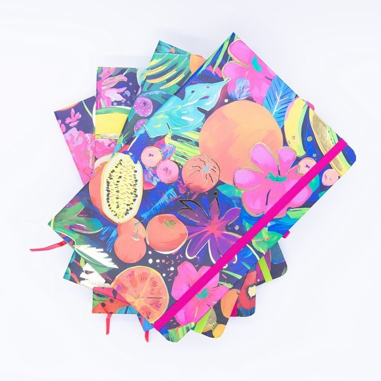 Блокнот на гумці А5 13,6*20,8 см 80 арк тверда обкл Tropics (16 шт/уп) 761469ML MALEVARO