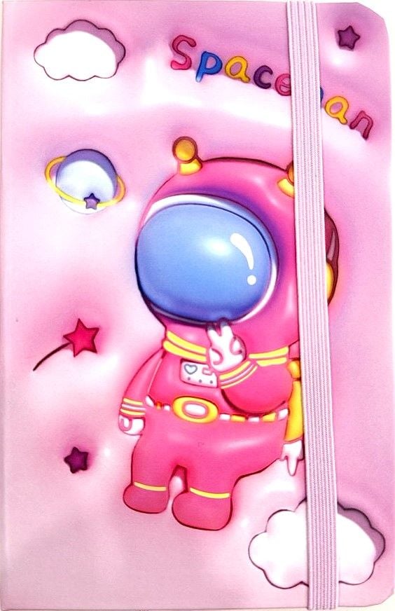 Блокнот на гумці А6 8,7*13,5 см 80 арк тверда обкл Astronaut (24 шт/уп) 761353ML MALEVARO