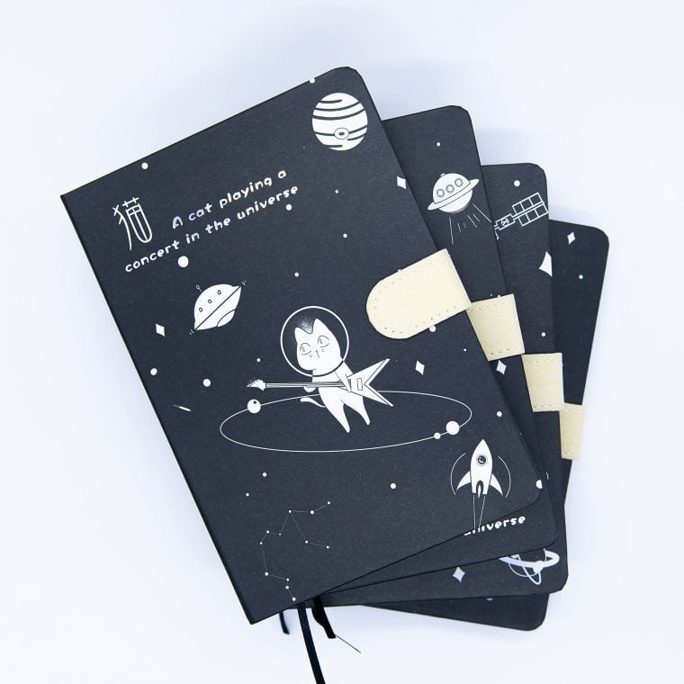 Блокнот на магніті А5 12,9*18,6 см 128 арк тверда обкл Space (12 шт/уп) 761490ML MALEVARO