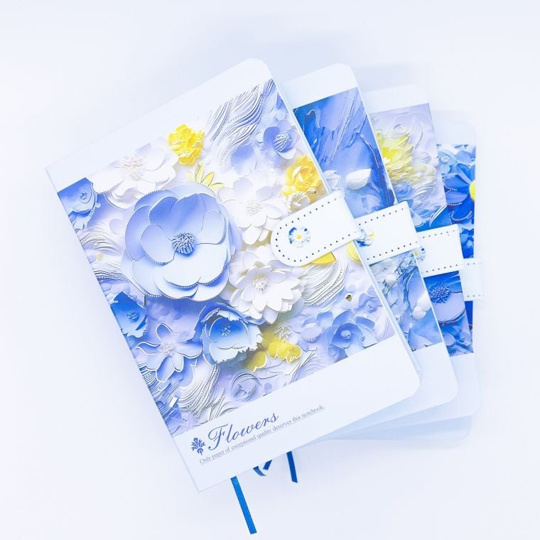 Блокнот на магніті А5 12,9*18,6 см 128 арк тверда обкл Flowers 3D (12 шт/уп) 761520ML MALEVARO