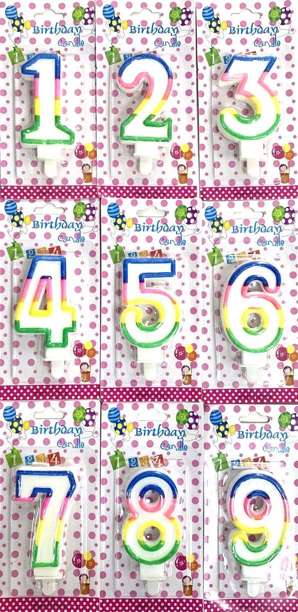 Товар для свята Свічки цифри кольорові 0-9 CN 709 AIHAO