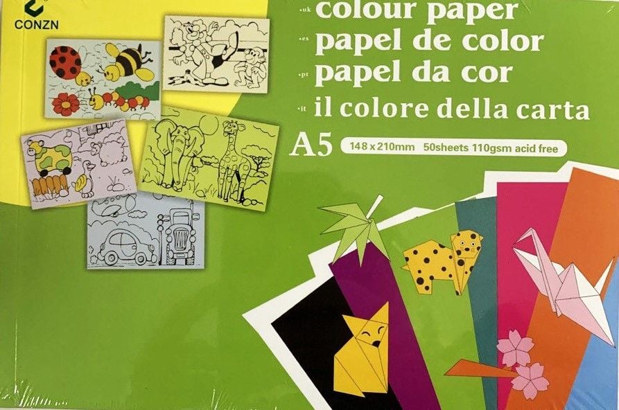 Папір для орігамі кольоровий А5 50арк 600114 Eno Greeting