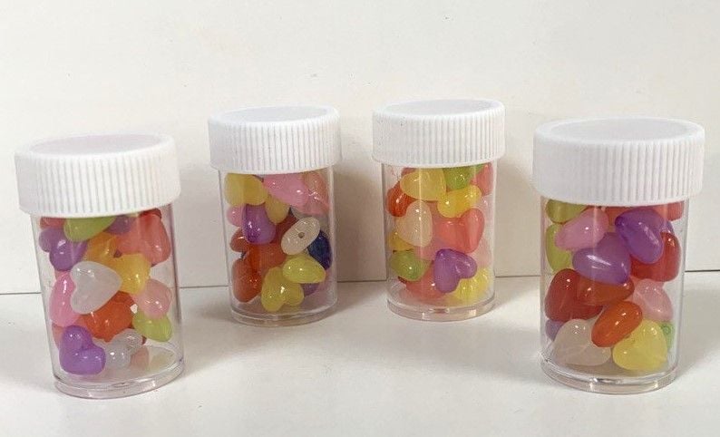 Намистини Серце кольорові (12 бан/уп) 1465-3 AIHAO