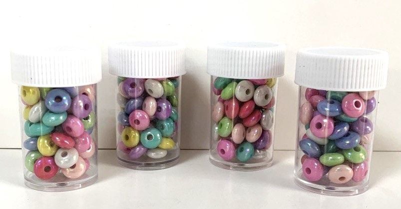 Круглі пласкі намистини кольорові (12 бан/уп) 1465-9 AIHAO