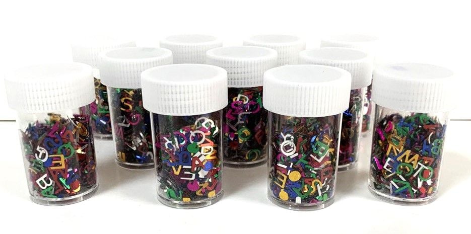 Гліттер літери в баночках (12 бан/уп) CN-12 AIHAO