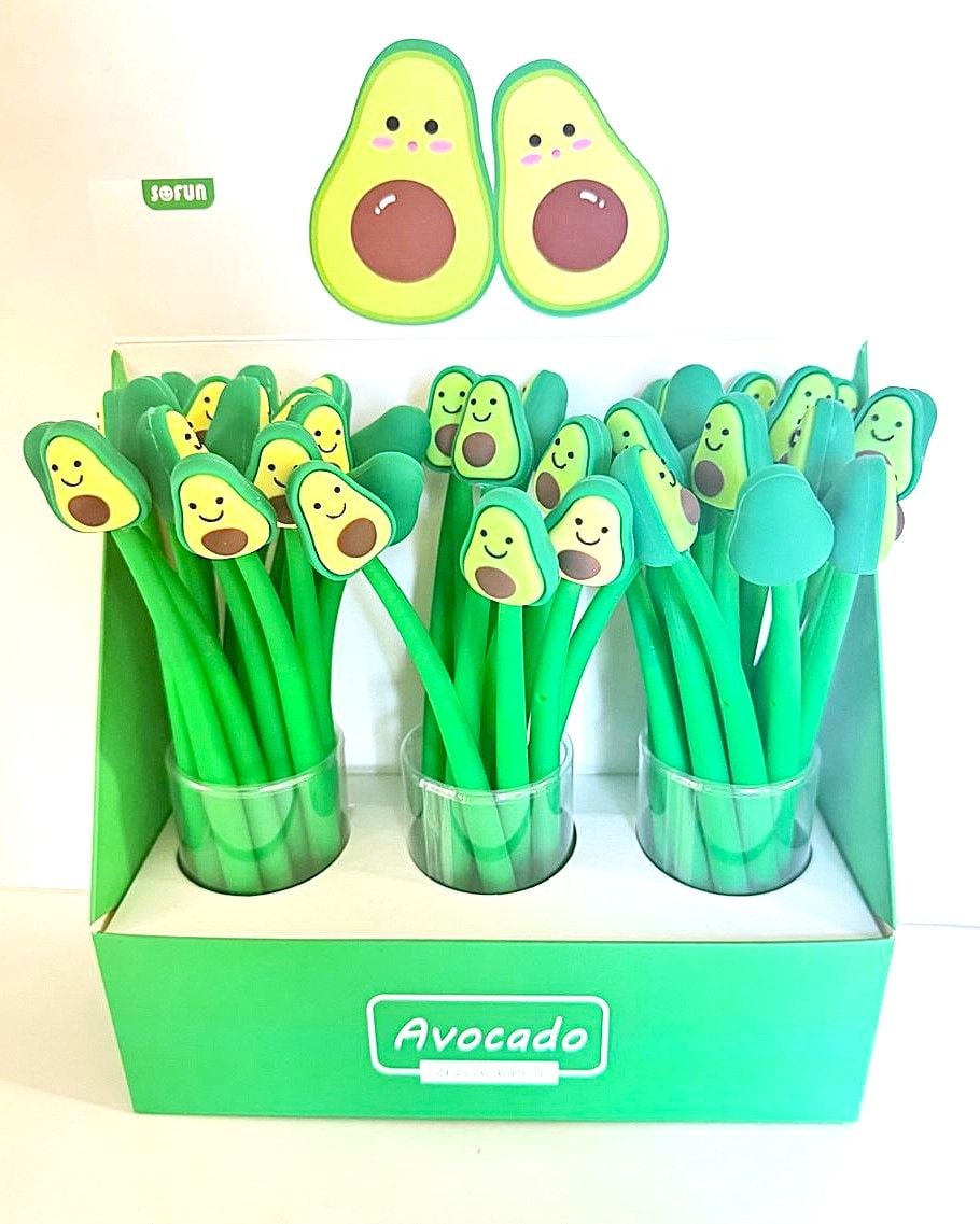 Ручка гелева Авокадо синя (48 шт/уп) ZF2226 SOFUN