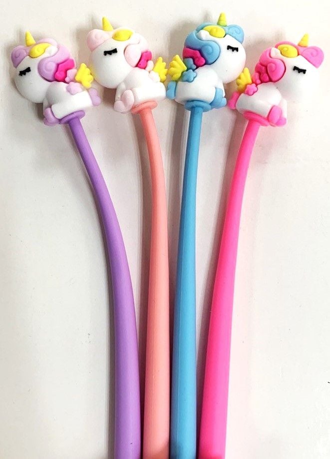 Ручка гелева Єдиноріг асорті синя (48 шт/уп) KP-6119 AIHAO