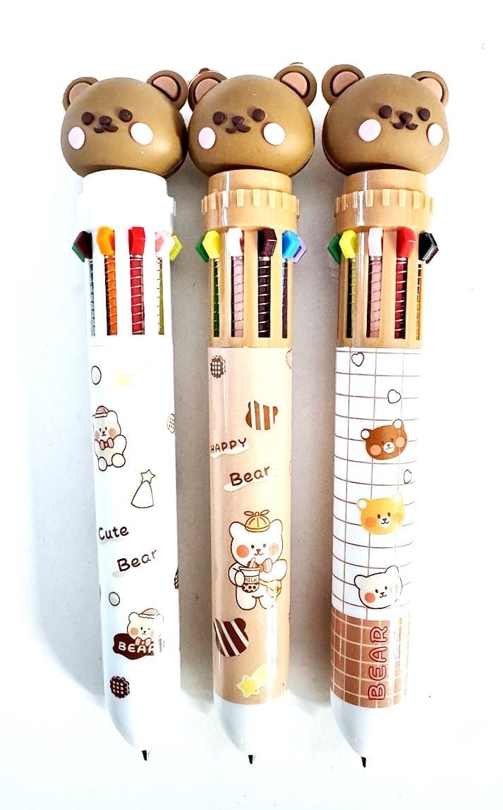 Ручка кулькова Ведмедик 10 кольорів (36 шт/уп) KP-9003 AIHAO