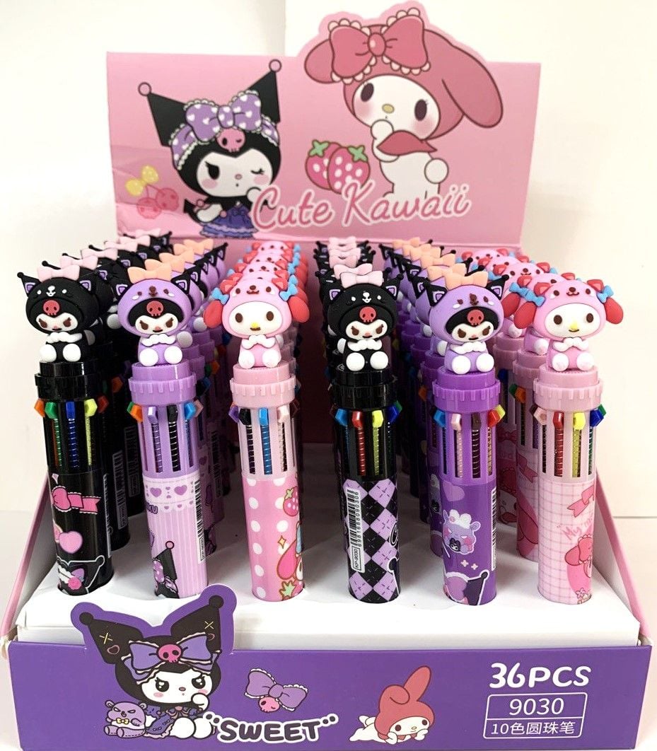 Ручка кулькова Cute Kawaii 10 кольорів (36 шт/уп) KP-9030 AIHAO