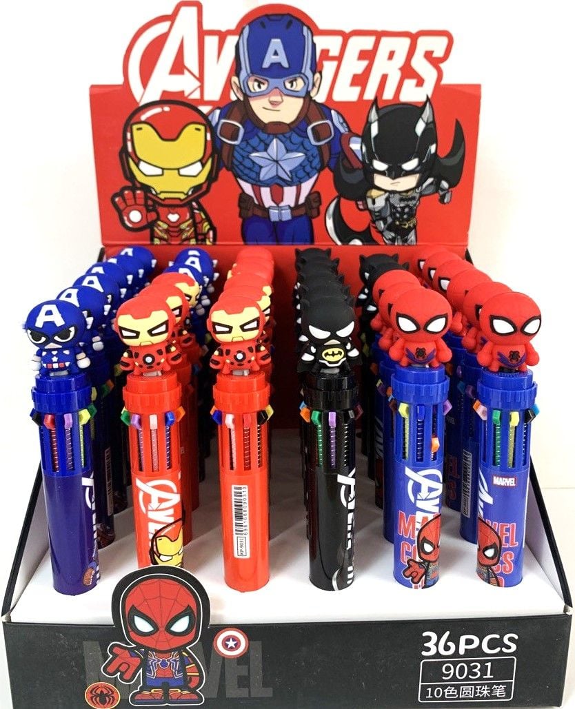 Ручка кулькова Месники 10 кольорів (36 шт/уп) KP-9031 AIHAO