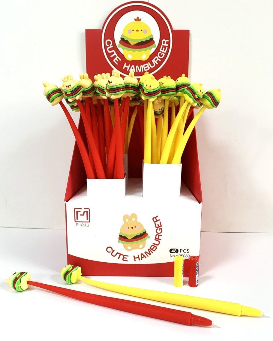 Ручка гелева Гамбургер синя (48 шт/уп) APF080 AIHAO