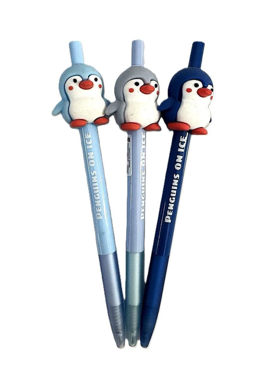 Ручка кулькова автомат Пінгвін синя (36 шт/уп) ZF2922 SOFUN