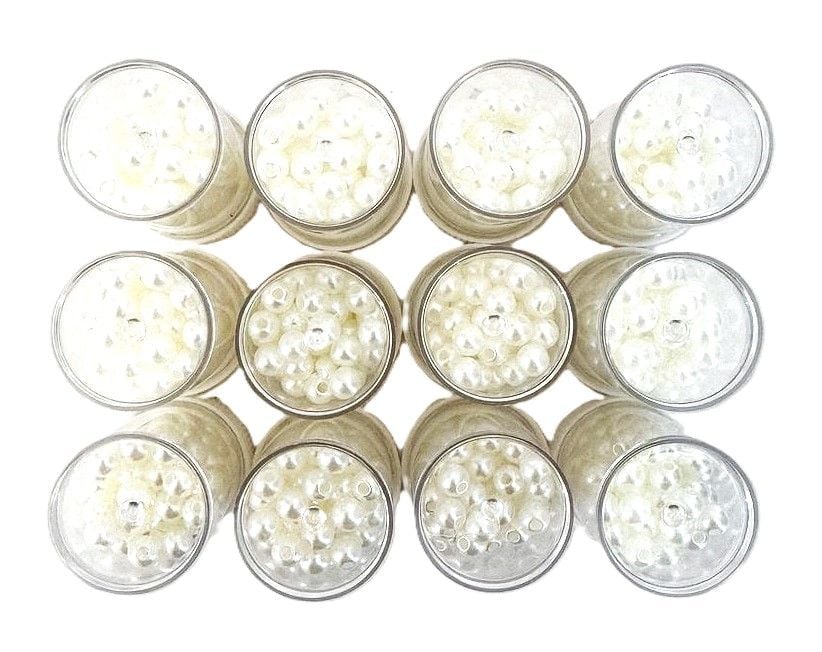 Перлини перламутрові кремові (12 бан/уп) 1465-8 AIHAO